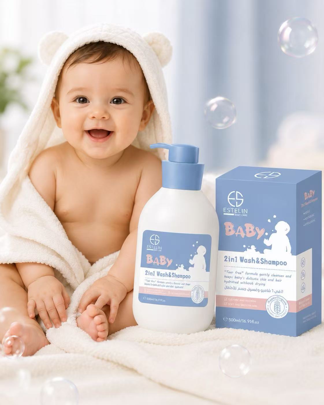 ESTELIN Baby 2-in-1 Wash & Shampoo 500ml