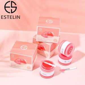 ESTELIN Cherry Sugar Lip Scrub, Lip Mask & Lip Balm 3-in-1 Care Set – 5g + 5g