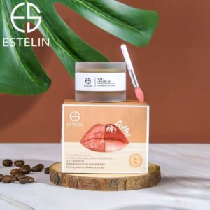 ESTELIN Coffee Sugar Lip Scrub, Lip Mask & Lip Balm 3-in-1 Care Set – 5g + 5g