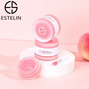 ESTELIN Peach Sugar Lip Scrub, Lip Mask & Lip Balm 3-in-1 Lip Care Set – 5g + 5g