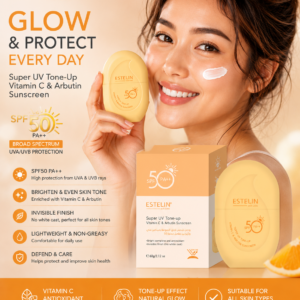 ESTELIN Super UV Tone-Up Vitamin C & Arbutin Sunscreen SPF50 PA++ 60g