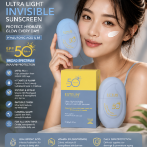 ESTELIN Ultra Light Invisible Hyaluronic Acid & Vitamin B5 Sunscreen SPF50 PA++ 60g