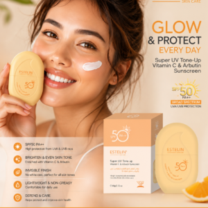 ESTELIN Super UV Tone-Up Vitamin C & Arbutin Sunscreen SPF50 PA++ 60g